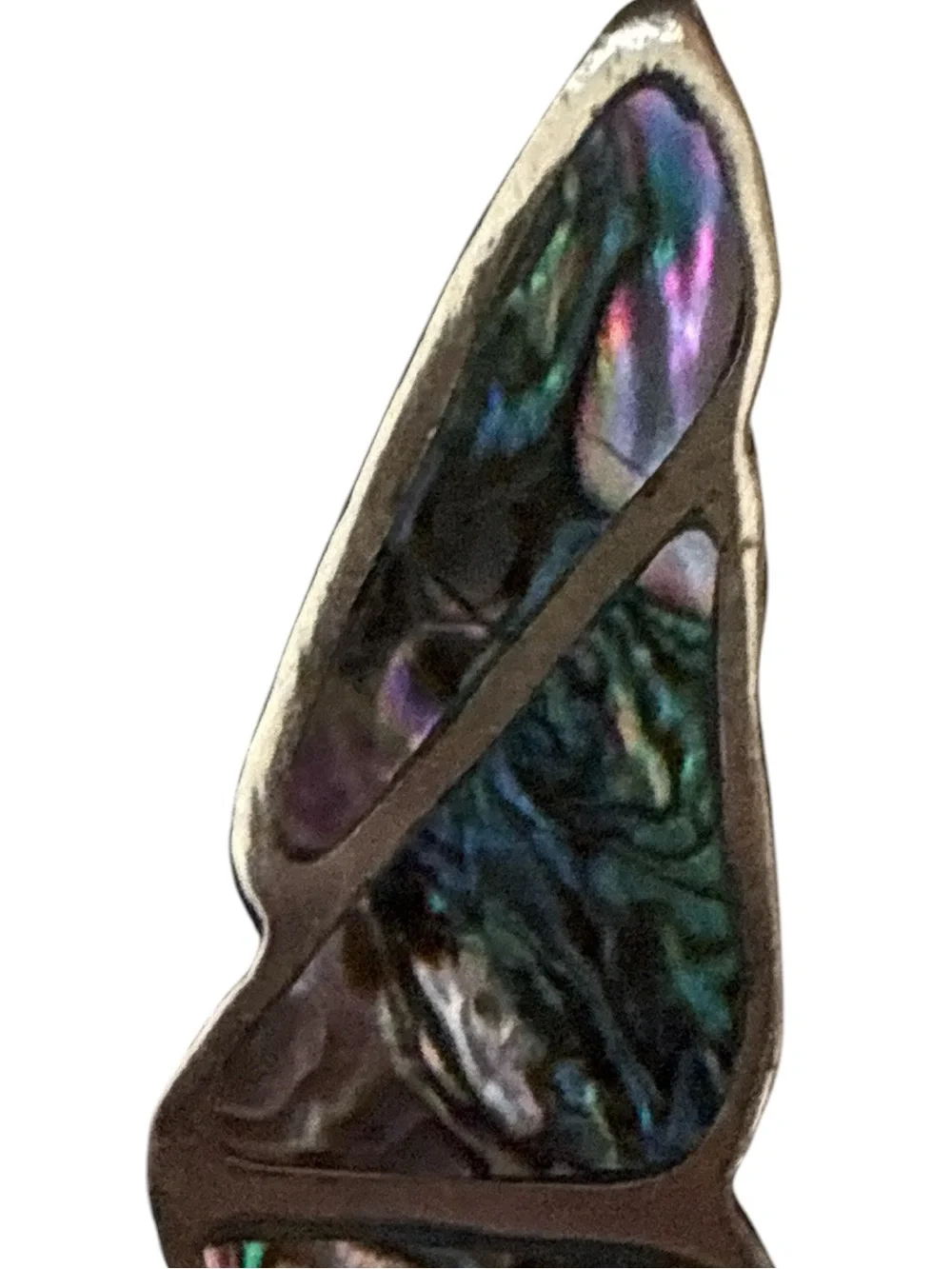 Sterling Silver Abalone Inlay Butterfly Brooch